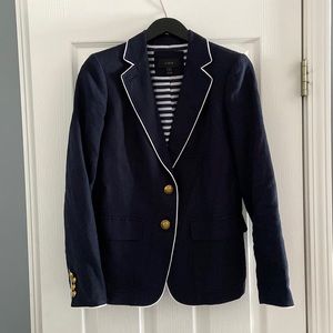 J Crew linen blazer, navy